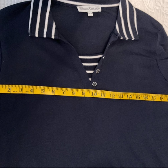 MISOOK NAVY BLUE NAUTICAL STYLE PULLOVER SWEATER, SIZE: XL - Picture 12 of 14